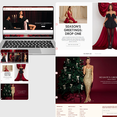 CHRISTMAS STORE REDESIGN animation branding christmas clothing customization design droshipping graphic design kajabi logo redesign shopify design store design ui web development website website design