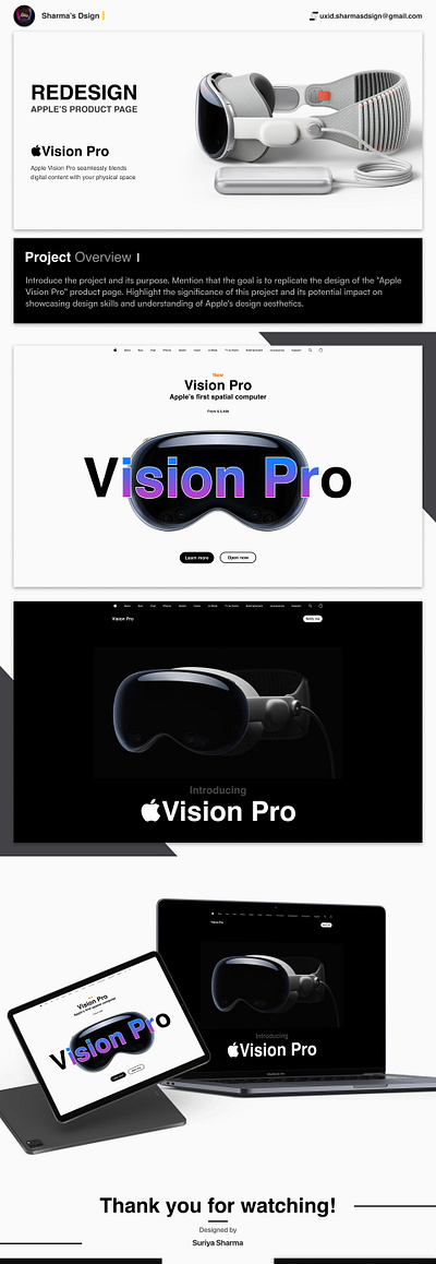 Apple Product Page (Re-design) apple hig product design product page redesign ui user interface vision pro web design