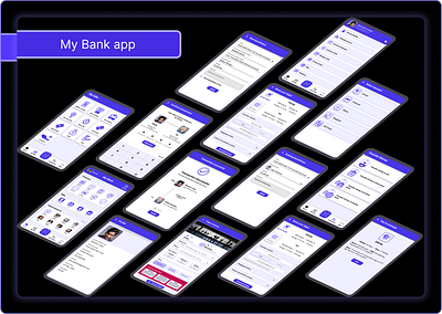 MY BANK app Hi-Fi prototype branding design figma graphic design illustration landing page logo photoshop prototyping ui ux wireframing