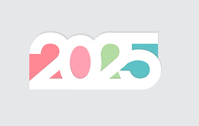 new year 2025, 2025 logo, 2025 2025 new year branding effect graphic design logo