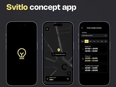 Svitlo app app mobile outages ui