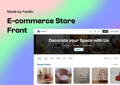 E-commerce Store Front - UXUI Design app branding design ui ux