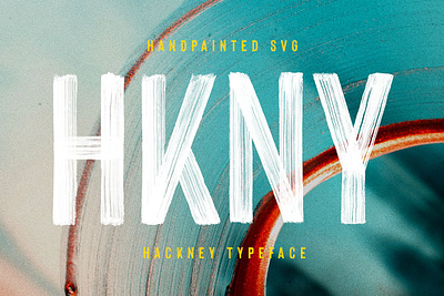 Hackney SVG - Bold Hand-painted Font bold brush brush font color font condensed cool font display font hand painted headline headline font hipster font painted font rough svg textured font urban fonts