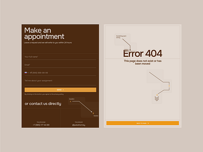 Legal website / Technical elements contact form creative design design error 404 error page form modern website ui uiux ux design web development webdesign website