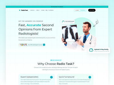 X-Rays Analyzed | Landing Page | For Patient ai care clean doctor health improvement health lifestyle healthcare homepage landing page medical medicine website medtech minimal modern online health tracking patients trading ui ux website