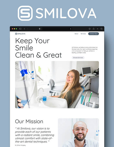 Smilova Webdesign company dental design landingpage ui web design