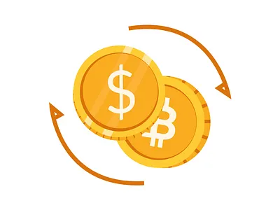 $ Dollar to Bitcoin converter icon | Cryptocurrency vector bitcoin cryptocurrency dollar element graphic design icon vector