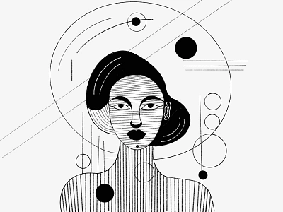 Girl Illustration 2d illustration art creative design girl graphic design illustration illustration designer line art minimal ui unique