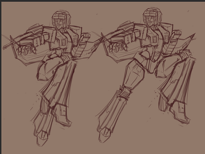 Testing for piece 2 digital art illustration mech mecha sketch