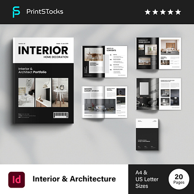 Interior Design Portfolio Template architect architecture branding brochure business business brochure catalog clean company brochure creative creative proposal design graphic design home decor interior design magazine minimal print product social media