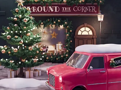 Holiday Shop Tutorial 3d blender christmas diorama illustration process render shop tutorial xmas