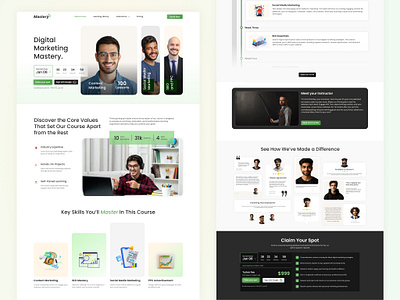 Digital Marketing Course Landing Page feedbacks landing page inspirations ui