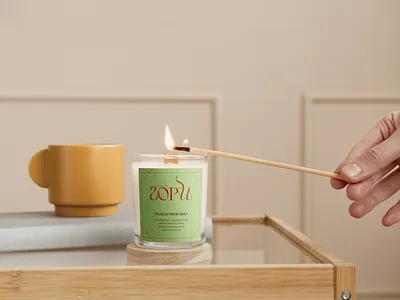 Aromatic candle design graphic design illustration typography