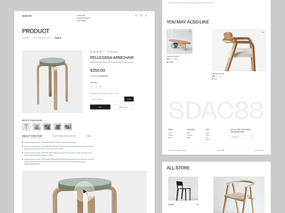 E-Commerce Furniture Website agency cart page design ecommerce eshop furniture furniture website interior online store product page web website