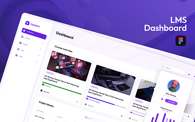 LMS - Dashboard branding design graphic design illustration landingpage logo portfolio ui uiux website