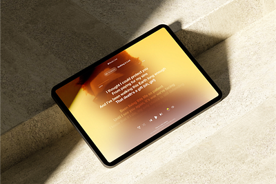 Apple Music - Lyrics on screen saver 2025 apple blending blur fade glassmorphism latest trend lyrics mode music open play pause pop screensaver trend typography ui ux