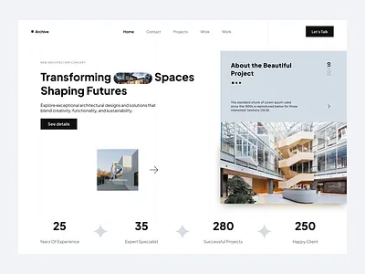 Architecture Website Hero Page architecture website architecture website ui design ui ui design uiux ux design