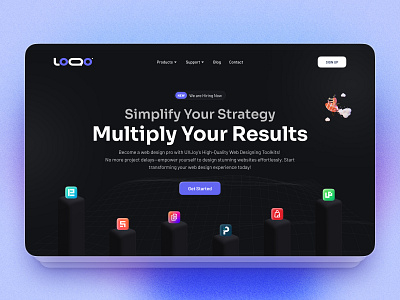 Saas Landing Page Header branding design eye catching landing page minimal minimal design new trend product design saas ui ui inspiration uiinspiration ux uxjoy webdesign