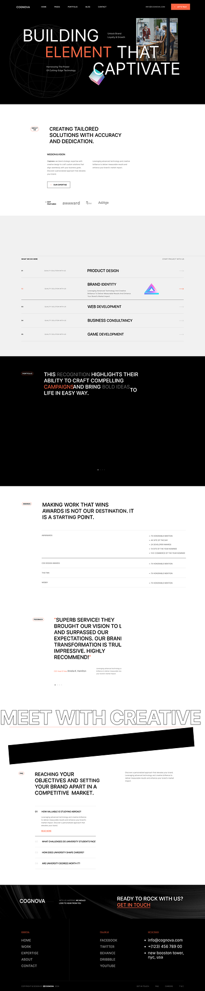 Digital Agency & Portfolio Homepage Design figma homepage design mobile apps responsive design ui ux web design website design