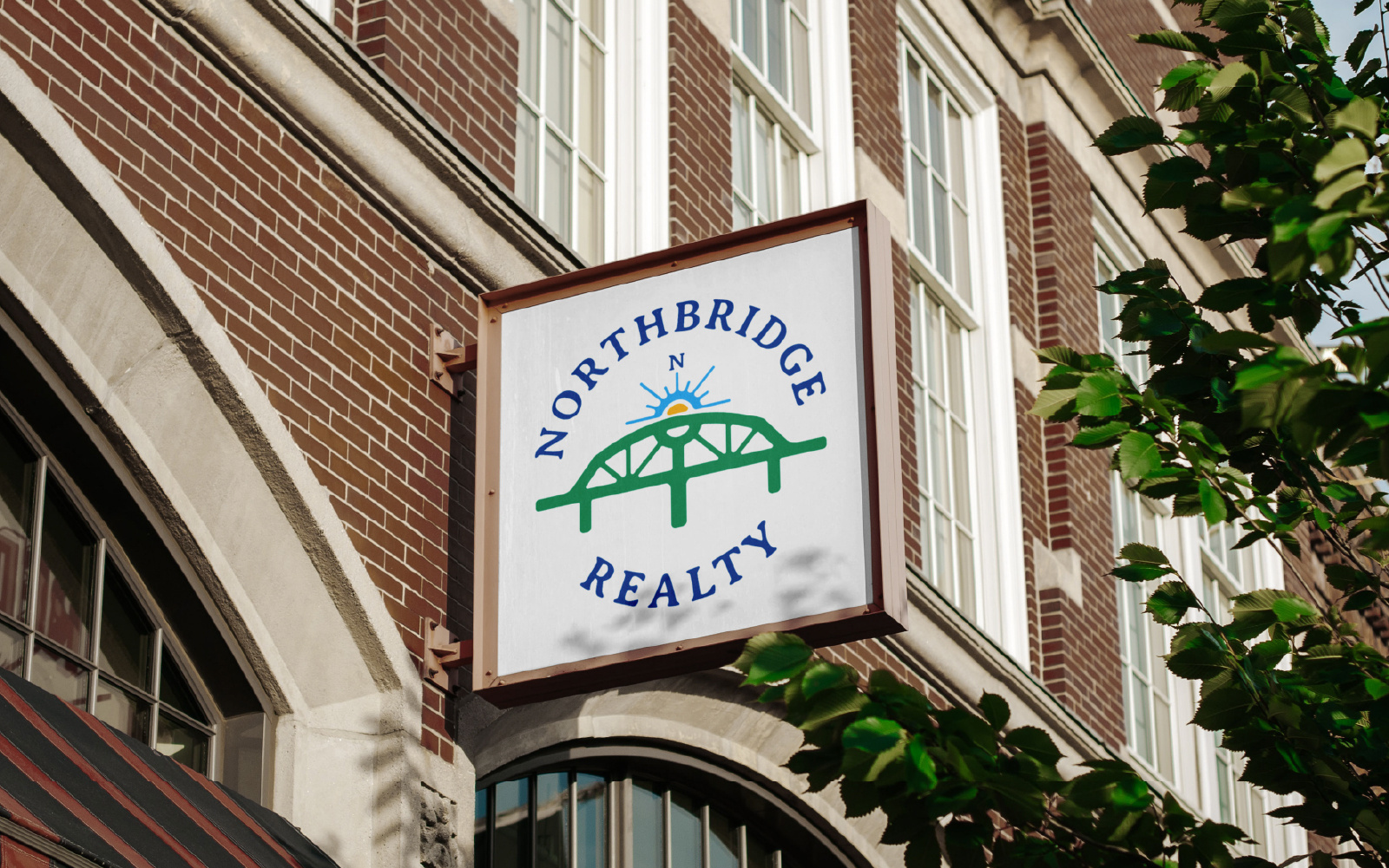 Northbridge Realty - Logo Design & Expressions brand branding bridge clean creative design graphic design illustration logo minimal north northbridge northwest oregon real estate realty signage suite vector water
