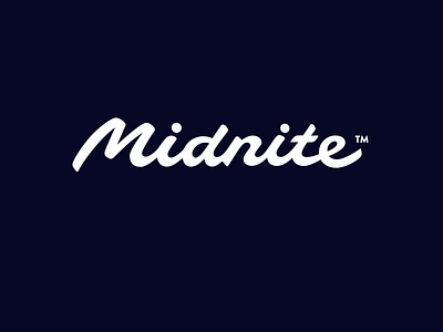 Midnite branding btc calligraphy casino clean crypto custom flow identity lettering logo midnite script standout type typography unique wordmark