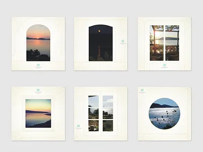 Casa Calypso, seaside resort, set of cards, 2018 branding cards visual identity