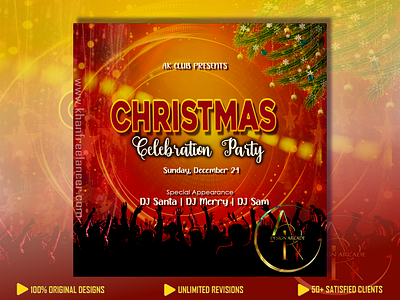 Christmas Party Poster adobe photoshop christmas christmas 2025 christmas party 2025 christmas party poster design fiverrfreelancer graphic design merry christmas poster design typography