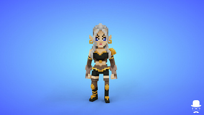 Female Elf 2 Voxel Character - 3D Lowpoly Fantasy Creature 3d 3d model cartoon character elf elfs fantasy fantasy model female game art game asset gamedev lowpoly magicavoxel unity3d voxedit voxel art woman