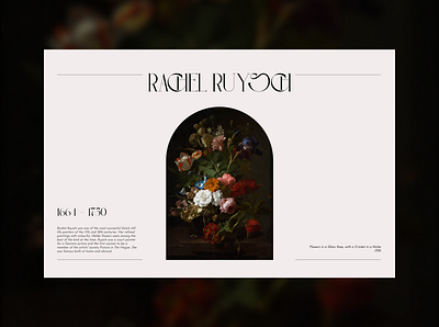 Rachel Ruysch (Layout exploration) design web design