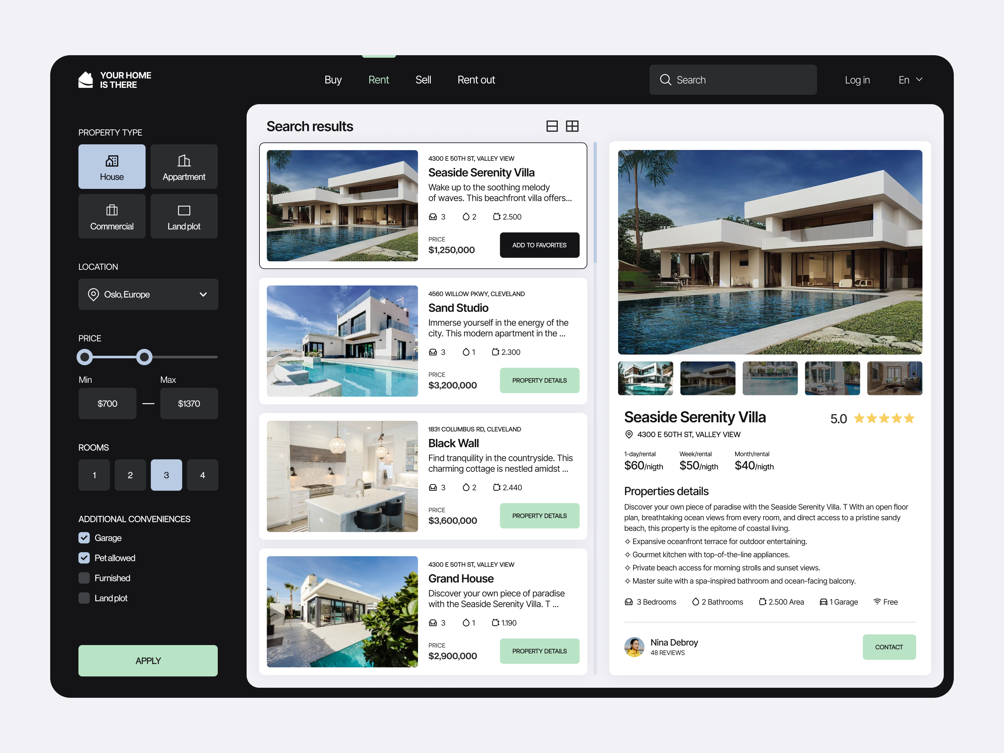 Example of Real Estate Platform Design