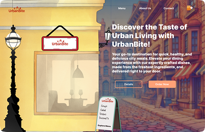 UrbanBite Restaurant and Delivery Sample branding graphic design ui