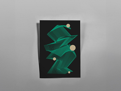 Emerald Dimensions: Abstract Poster Series 3d animation branding design gradient gradients graphic design illustration logo motion design motion graphics poster print ui vector