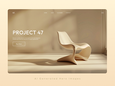 Minimalist Furniture Landing Page ai landing page ai ui branding ecommercedesign furnituredesign futuristic design graphic design landing page ui luxurybrand minimalistaesthetic productshowcase ui