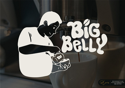 Big Belly Coffee Branding Design art branding cartoon design draw graphic design hand draw illustration logo