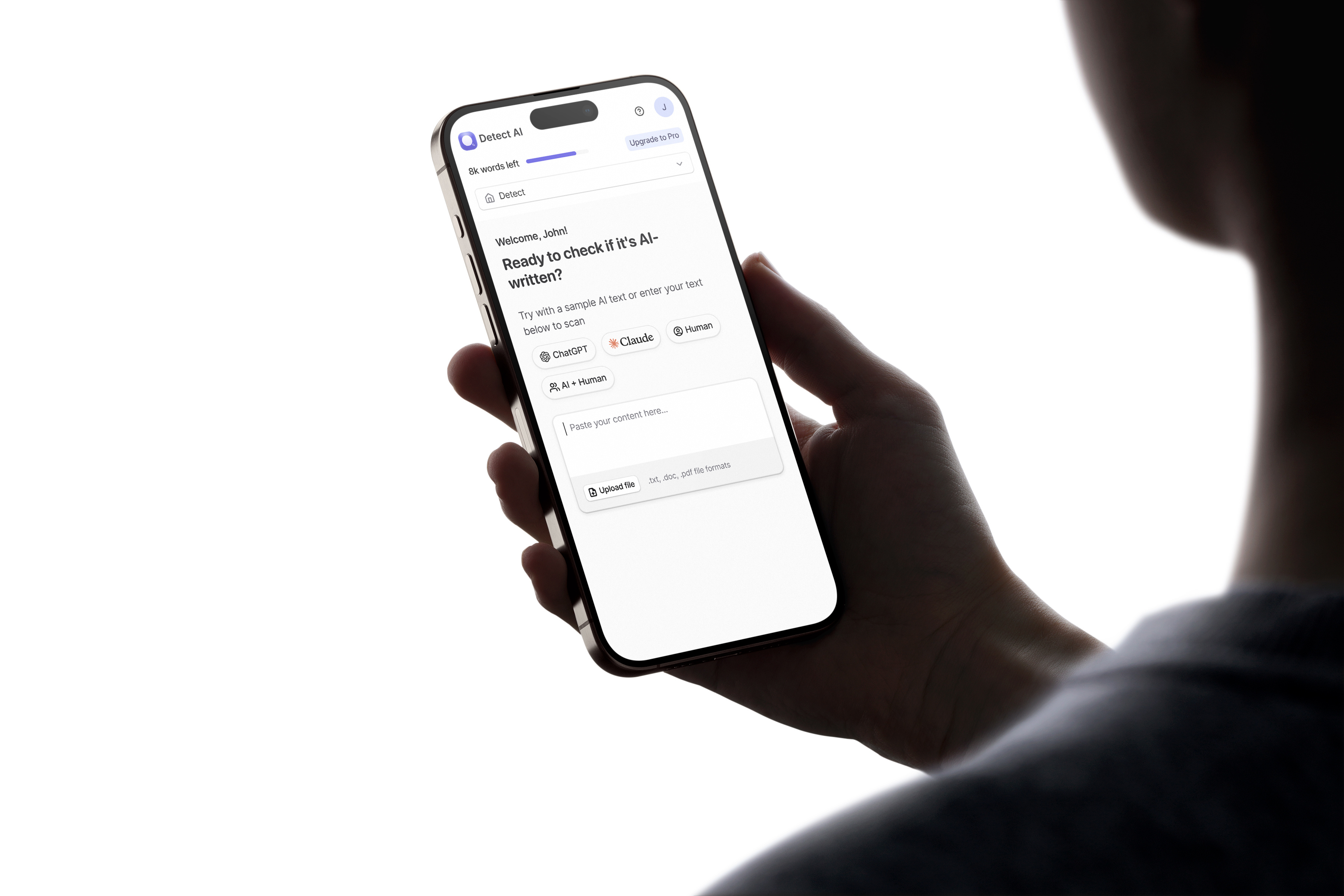 Detect AI - Mobile app ai app detect ai humanize app mobile app ui web design writting app