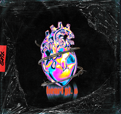 heart pt. 6 artwork chrome gradient graphic design heart pt. 6 kendrick lamar music newwave photoshop