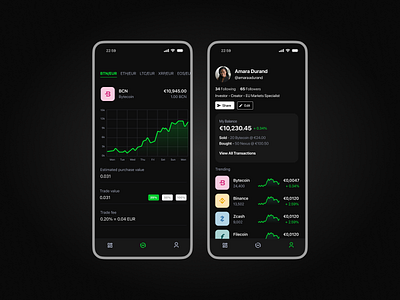 Daily UI 018// analytics 018 analytics app banking crypto dailyui dark mode data viz ui design