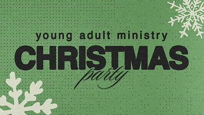 Young Adult Ministry Church Event Logo Graphic christian christian design christmas graphic christmas party church church media design graphic design young adult ministry young adults