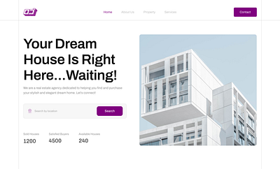 Real Estate Hero Section figma hero section home houses landing page real estate ui ui design web design