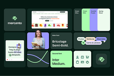 Mercanto / Branding app branding design fonts graphic design green olive icon layout logo simple ui web