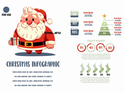 Infographic Banner Christmas Holiday celebration character christmas data december decorations elements festive gifts holiday infographic merry presents santa season seasonal statistic tradition visual winter