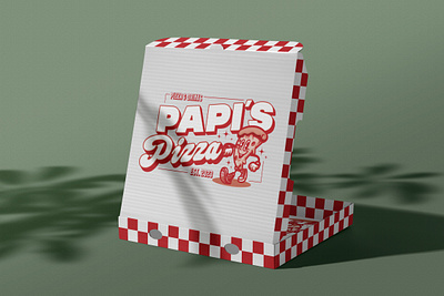 Papi's Pizza logo design 01 brand branding graphic design illustration logo logo design logo designer pizza pizza brand pizza branding typography