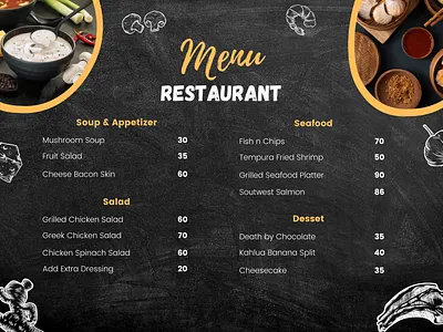 Menu Cards graphic design menu cards typography