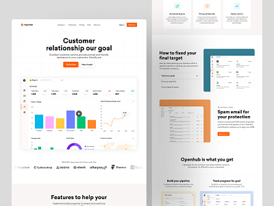 Openhub – CRM Website Design business automation business growth crm landingpage crm platfrom crm tools crm website customer relationship data security management website ui marketing website dsign modern crm pipeline progress saas saas crm uiux design web design