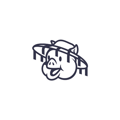 Michoacan - Cooking piglet logo mexico pig vector