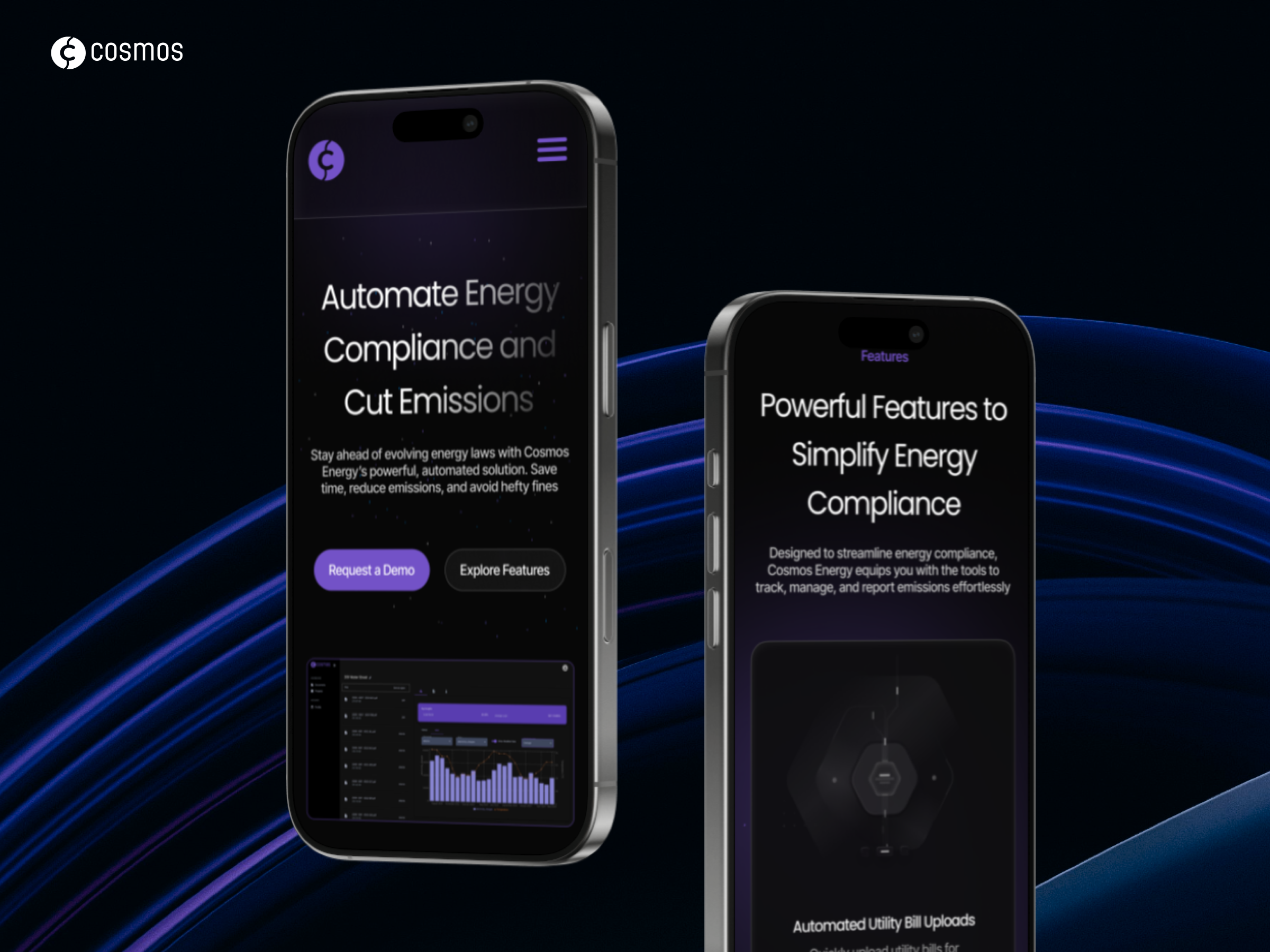 Cosmos Landing Page: Powering a Greener Future 🌍✨ branding ui ux