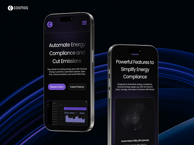Cosmos Landing Page: Powering a Greener Future 🌍✨ branding ui ux