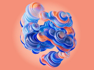 Swirling Colors: 3D Liquid-Inspired Design with Bright Blues 3d art 3d sculpture abstract artistic colorful contemporary art creative creative design digital art dynamic design fluid design glossy liquid inspired modern organic surreal swirling texture vibrant colors visual art