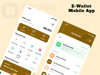 E-Wallet Mobile App UI Design Project! 3d animation branding graphic design logo ui