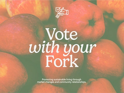 Vote with your Fork branding graphic design illustration logo